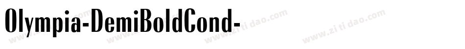 Olympia-DemiBoldCond字体转换