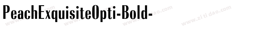 PeachExquisiteOpti-Bold字体转换