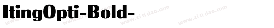 ItingOpti-Bold字体转换
