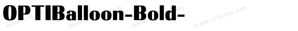 OPTIBalloon-Bold字体转换