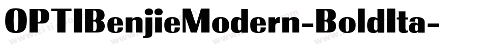 OPTIBenjieModern-BoldIta字体转换