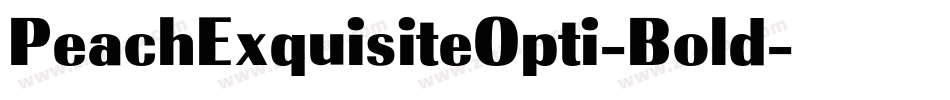 PeachExquisiteOpti-Bold字体转换