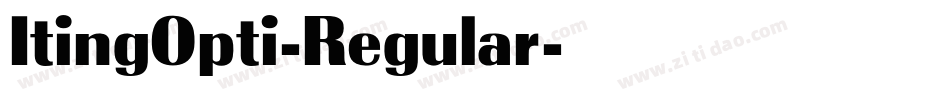 ItingOpti-Regular字体转换