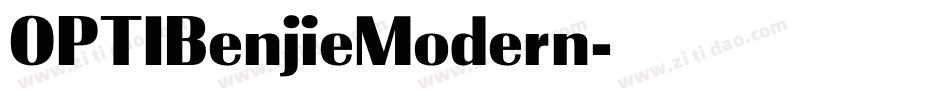 OPTIBenjieModern字体转换
