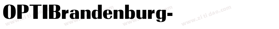 OPTIBrandenburg字体转换