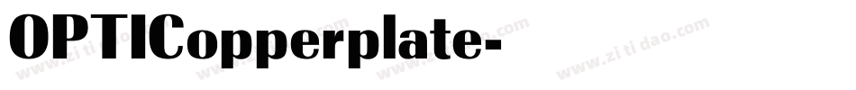 OPTICopperplate字体转换