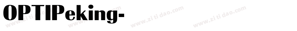 OPTIPeking字体转换
