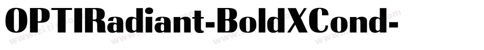 OPTIRadiant-BoldXCond字体转换