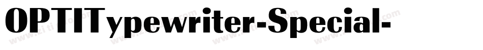 OPTITypewriter-Special字体转换