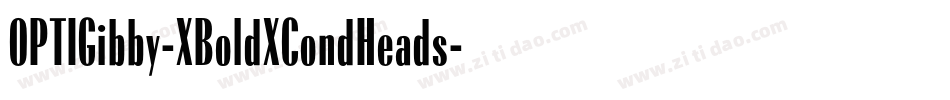 OPTIGibby-XBoldXCondHeads字体转换 OPTIGibby-XBoldXCondHeads字体转换