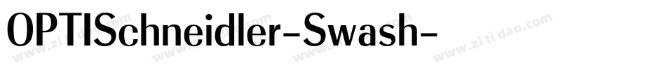 OPTISchneidler-Swash字体转换