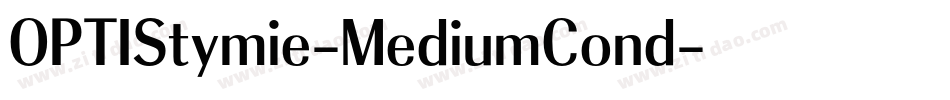 OPTIStymie-MediumCond字体转换