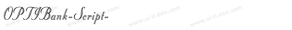 OPTIBank-Script字体转换
