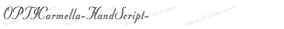OPTICarmella-HandScript字体转换