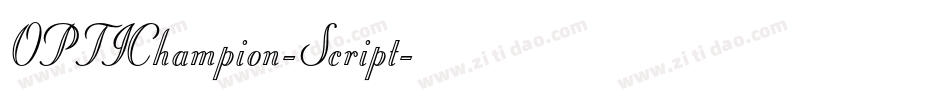 OPTIChampion-Script字体转换