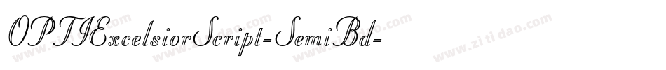 OPTIExcelsiorScript-SemiBd字体转换