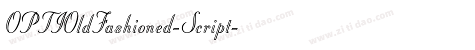 OPTIOldFashioned-Script字体转换