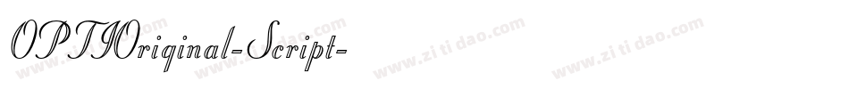 OPTIOriginal-Script字体转换