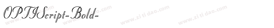 OPTIScript-Bold字体转换