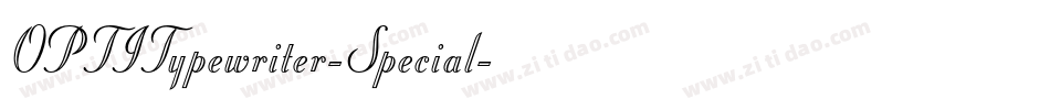 OPTITypewriter-Special字体转换