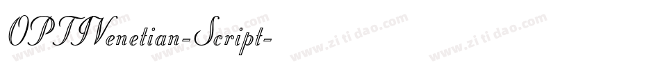 OPTIVenetian-Script字体转换