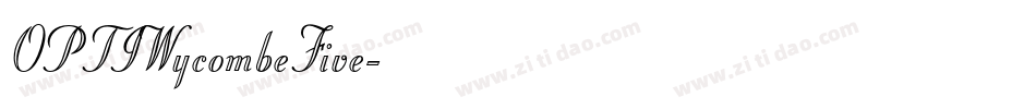 OPTIWycombeFive字体转换