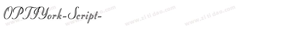 OPTIYork-Script字体转换