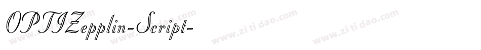 OPTIZepplin-Script字体转换