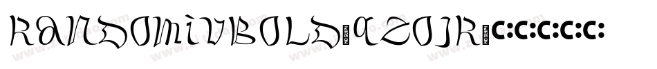 RandomIvBold-qZojr字体转换
