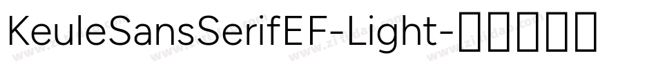 KeuleSansSerifEF-Light字体转换
