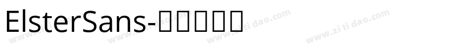 ElsterSans字体转换