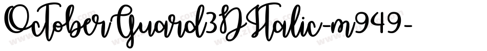 OctoberGuard3DItalic-m949字体转换