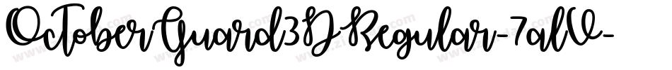 OctoberGuard3DRegular-7alV字体转换