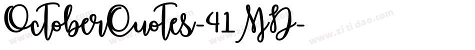 OctoberQuotes-41MD字体转换