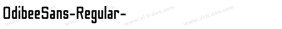 OdibeeSans-Regular字体转换