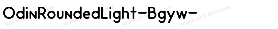OdinRoundedLight-Bgyw字体转换