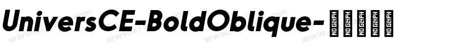UniversCE-BoldOblique字体转换
