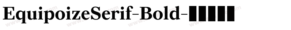 EquipoizeSerif-Bold字体转换