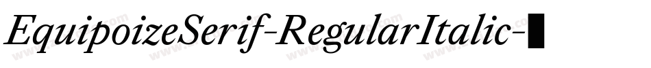 EquipoizeSerif-RegularItalic字体转换