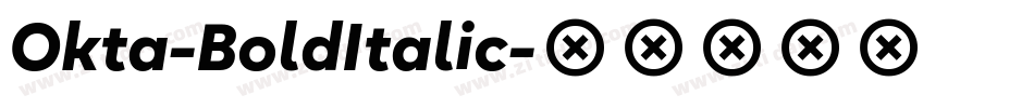 Okta-BoldItalic字体转换