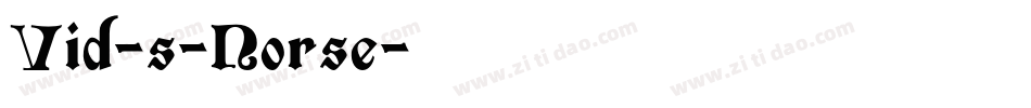 Vid-s-Norse字体转换