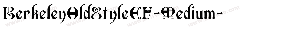 BerkeleyOldStyleEF-Medium字体转换