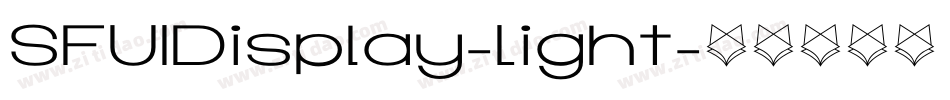 SFUIDisplay-Light字体转换