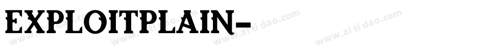 ExploitPlain字体转换