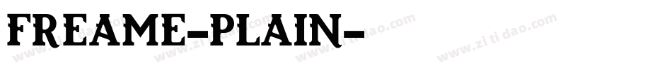 Freame-Plain字体转换