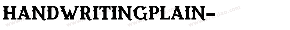 HandwritingPlain字体转换