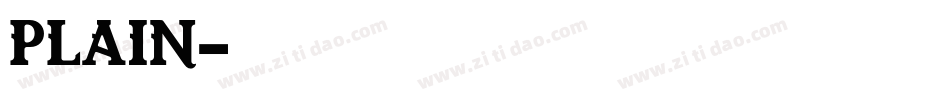 Plain字体转换