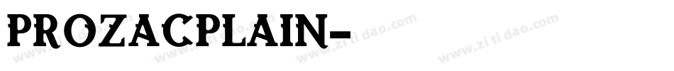 ProzacPlain字体转换