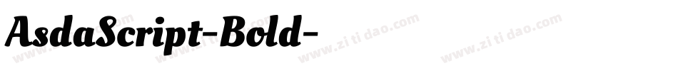 AsdaScript-Bold字体转换