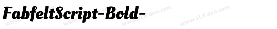 FabfeltScript-Bold字体转换